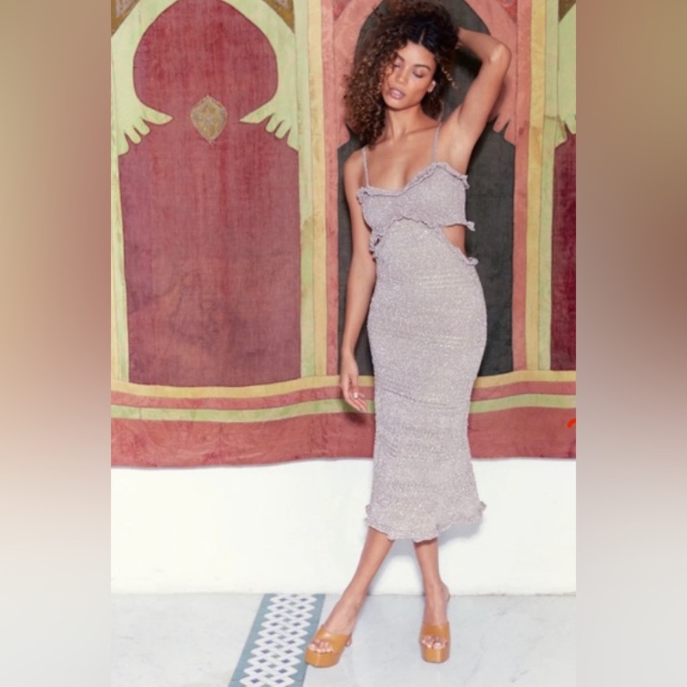 Misa Los Angeles Skye Dress Gold